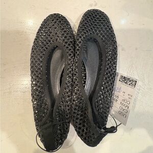 H&M Black Mesh Ballet Flats